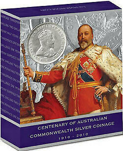 2010 $1 Centenary of Australian Commonwealth Silver Coinage 1oz Silver Coloured Proof Coin