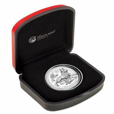 2018 $1 Lunar Year of The Dog 1oz Silver High Relief Proof Coin