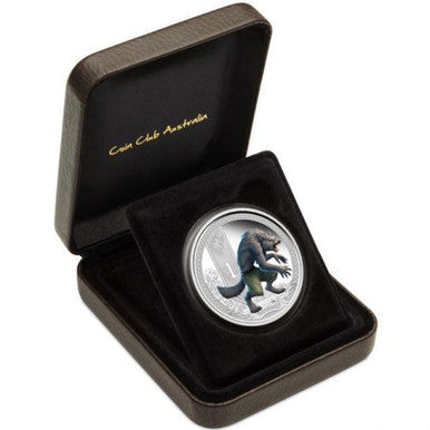 Tuvalu 2013 $1 Mythical Creatures Werewolf 1oz Silver Coloured Proof Coin
