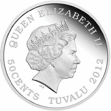 Tuvalu 2012 50c Forever Love Koala 1/2 Silver Coloured Proof Coin