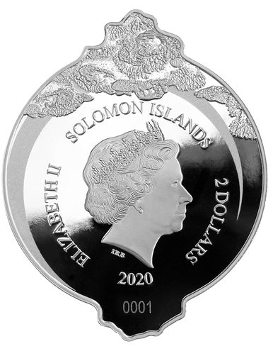 Solomon Islands 2020 $1 Giants of The Galapagos Islands Giant Seahorse 1oz Silver Coloured Proof Coin