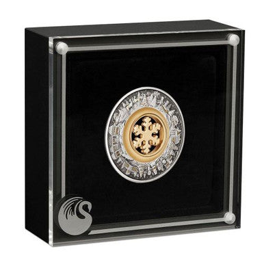 2021 $2 Christmas Wonderland With Rotating Snowflake 2oz Silver Antiqued Coin