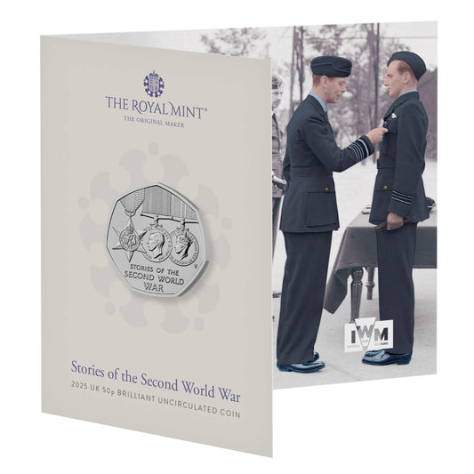UK 2025 50p Stories of The Second World War Uncirculated Coin