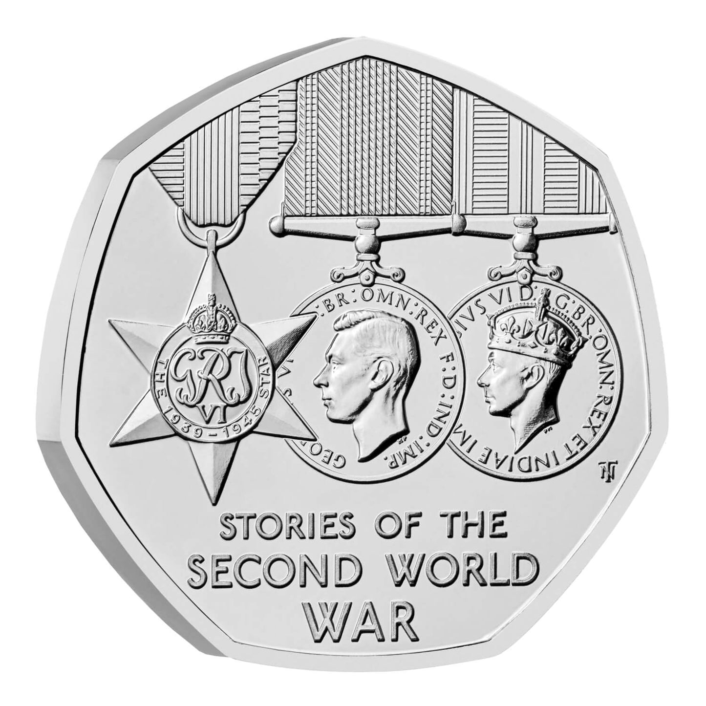 UK 2025 50p Stories of The Second World War Uncirculated Coin