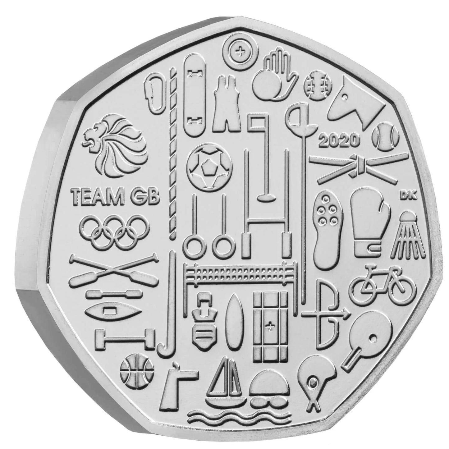 UK 2020 50p Team GB Tokyo 2020 Olympics Held In 2021 Uncirculated Coin