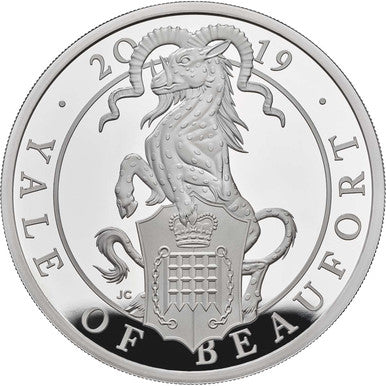 UK 2019 £2 The Queen's Beasts The Yale of Beaufort 1oz Silver Proof Coin