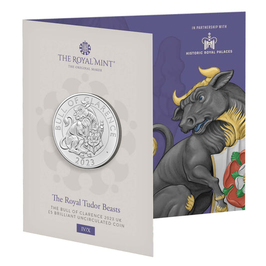 UK 2023 £5 The Royal Tudor Beasts The Bull of Clarence Uncirculated Coin
