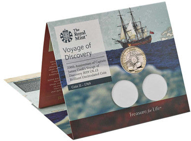 UK 2019 £2 250th Anniversary of Captain James Cook's Voyage of Discovery Uncirculated Coin