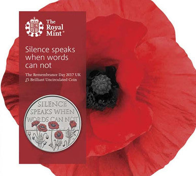 UK 2017 £5 The Remembrance Day Uncirculated Coin
