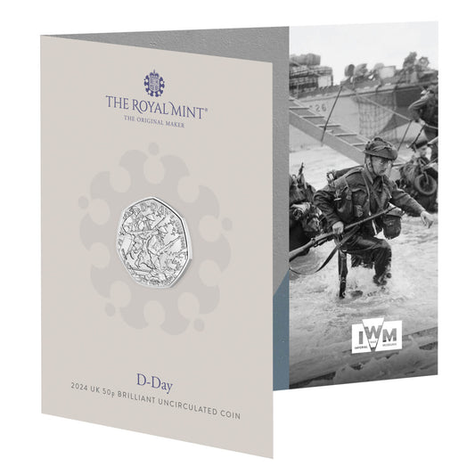 UK 2024 50p D-Day Uncirculated Coin