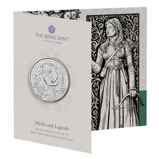 UK 2024 £5 Myths and Legends Maid Marian Uncirculated Coin
