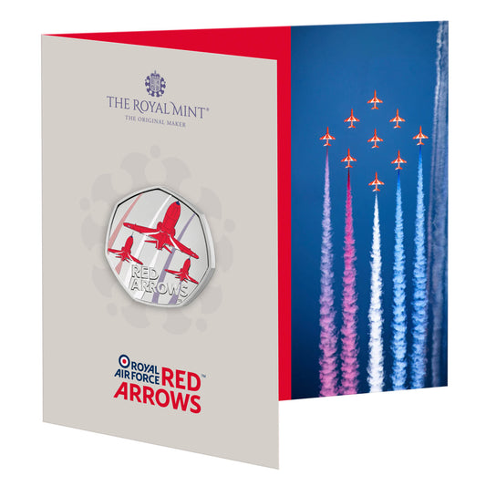 UK 2025 50p Royal Air Force Red Arrows Uncirculated Coin
