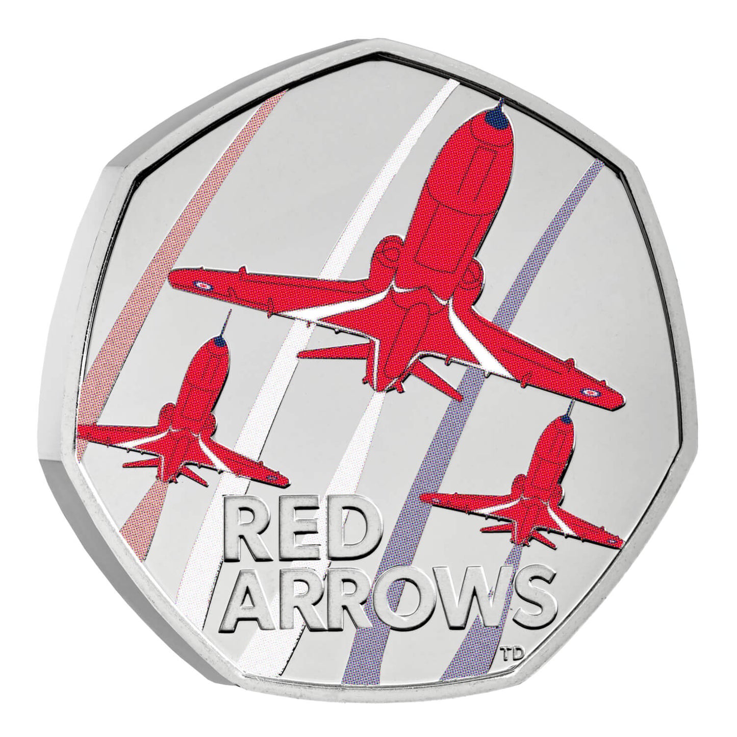 UK 2025 50p Royal Air Force Red Arrows Uncirculated Coin