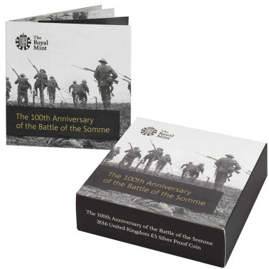 UK 2016 £5 The 100th Anniversary of The Battle of The Somme Silver Proof Coin