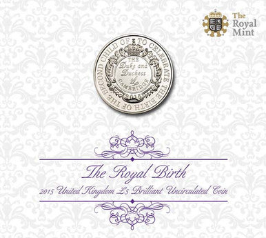 UK 2015 £5 The Royal Birth Uncirculated Coin