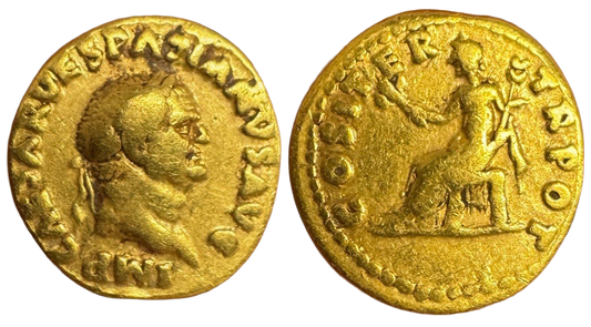 Roman Empire, Vespasian 69-70AD Gold Aureus aVF
