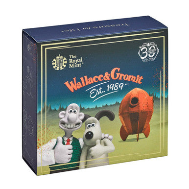 UK 2019 50p Wallace & Gromit Silver Coloured Proof Coin