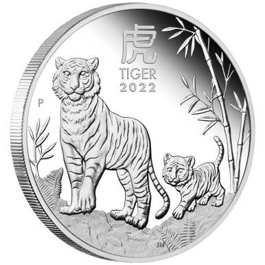 2022 $1 Australian Lunar Series III  Year of the Tiger 1oz Silver Proof Coin
