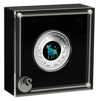2021 $1 Australian Opal Lunar Year of The Ox 1oz Silver Proof Coin