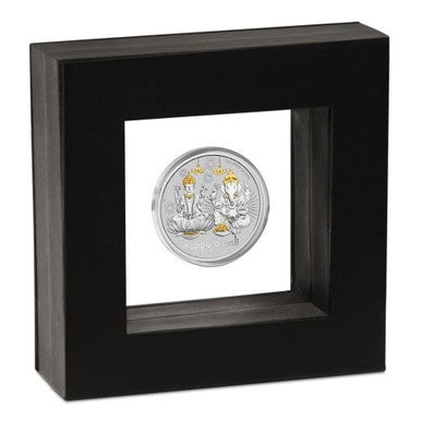 Diwali 1oz Silver BU Gilded Medallion