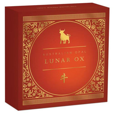 2021 $1 Australian Opal Lunar Year of The Ox 1oz Silver Proof Coin