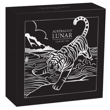 2022 $1 Australian Lunar Series III  Year of the Tiger 1oz Silver Proof Coin