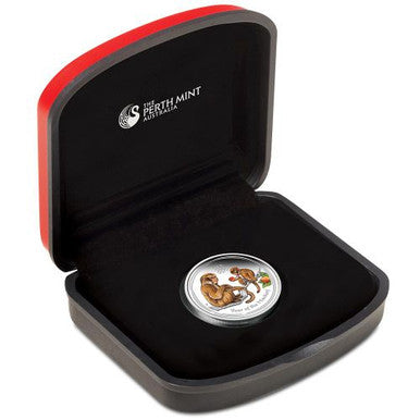 2016 $1 Lunar Year of The Monkey 1oz Silver Coloured Proof Coin