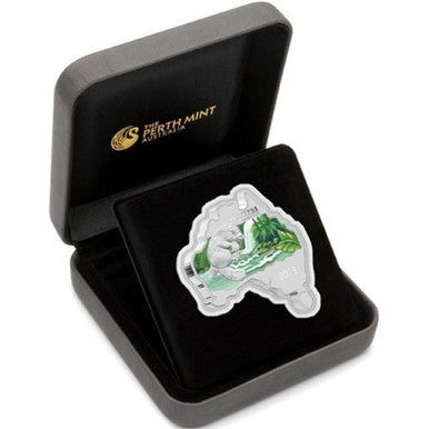 2013 $1 Australian Map Shaped Platypus 1oz Silver Coin