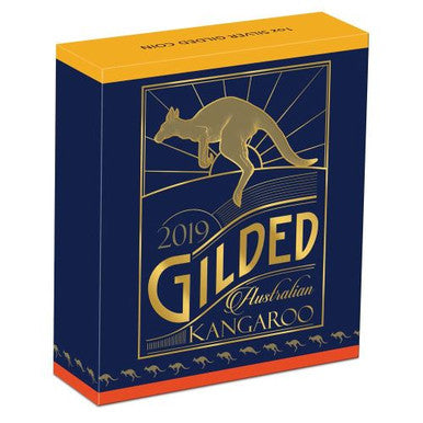 2019 Kangaroo $1 Gilded 1oz Silver Brilliant Uncirculated