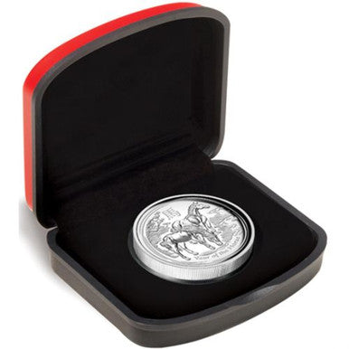 2014 $1 Lunar Year of The Horse 1oz Silver High Relief Proof Coin