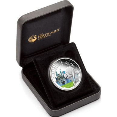 2011 $1 ANDA Perth Coin Show Special Celebrate Australia Western Australia 1oz Silver Coloured Proof Coin