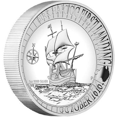2016 $1 Dirk Hartog Australian Centenary of Australian Landing 1oz Silver High Relief Proof Coin