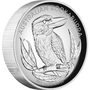 2012 $1 Kookaburra 1oz Silver High Relief Proof Coin