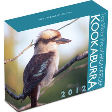 2012 $1 Kookaburra 1oz Silver High Relief Proof Coin