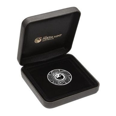 Tuvalu 2016 $1 Yin Yang Rotating Charm 1oz Silver Antiqued Coin