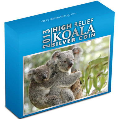 2013 $1 Australian Koala 1oz Silver High Relief Proof Coin