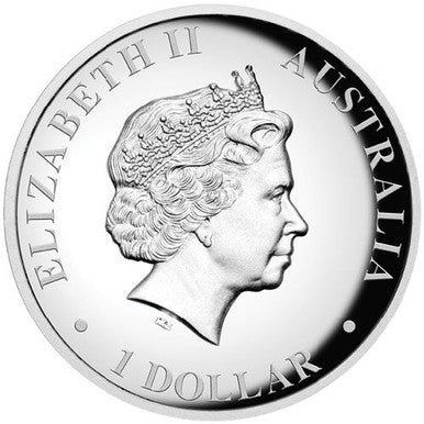 2014 $1 Australian Kookaburra 1oz Silver High Relief Proof Coin