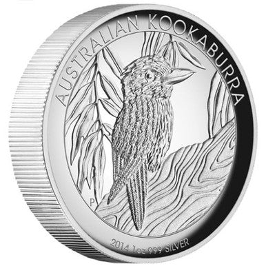 2014 $1 Australian Kookaburra 1oz Silver High Relief Proof Coin