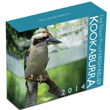 2014 $1 Australian Kookaburra 1oz Silver High Relief Proof Coin
