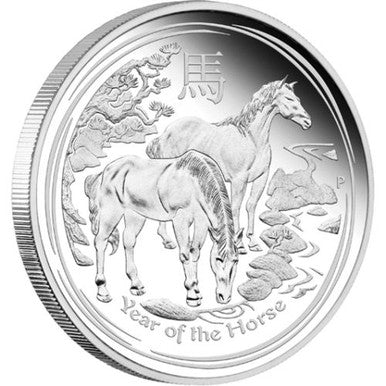 2014 50c Lunar Year of The Horse 1/2oz Silver Proof Coin