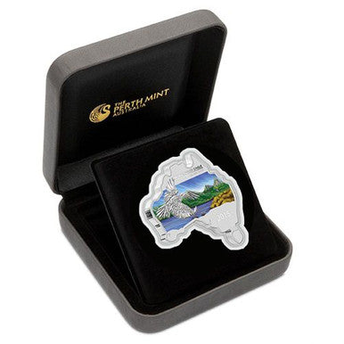 2015 $1 Australian Map Shaped Wedge Tailed Eagle 1oz Silver Coin