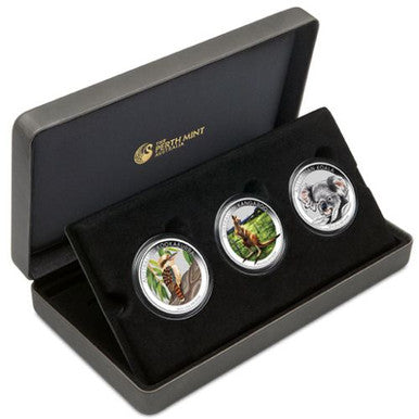 2014 Australian Outback 1/2oz Silver Coloured Proof 3 Coin Set