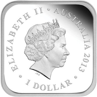 2013 $1 Australian Seasons Spring 1oz Silver Proof Square Shaped Coin