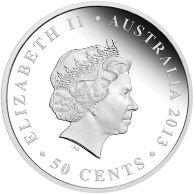 2013 50c Merry Christmas 1/2oz Silver Coloured Proof Coin