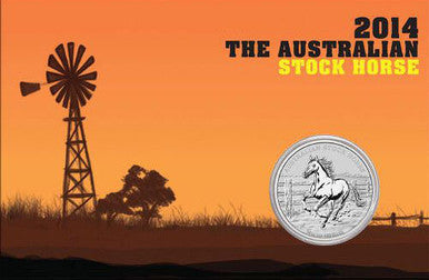 2014 $1 The Australian Stock Horse 1oz Silver Uncirculated Coin