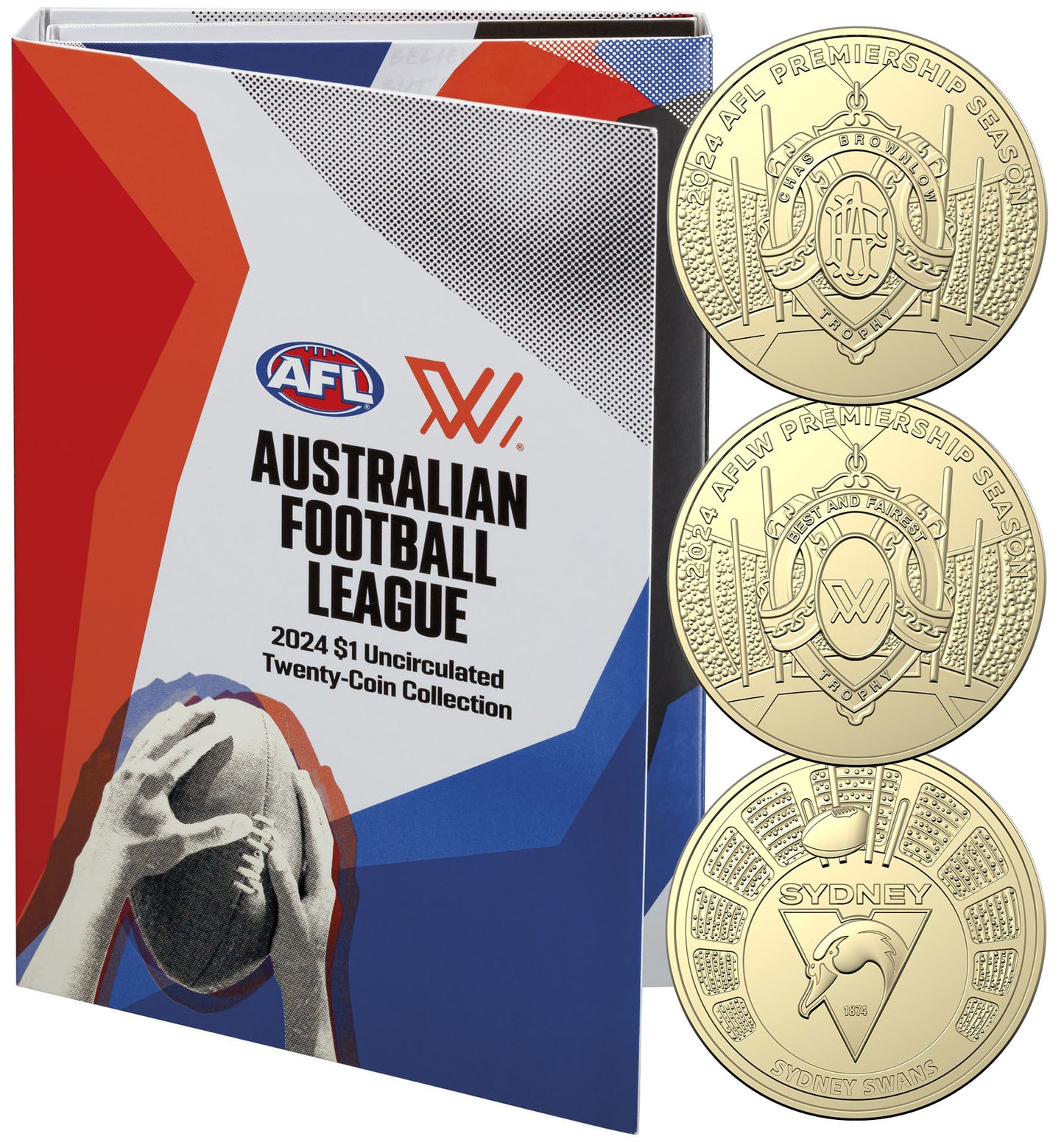 2024 $1 Australian Football League Uncirculated 20 Coin Set