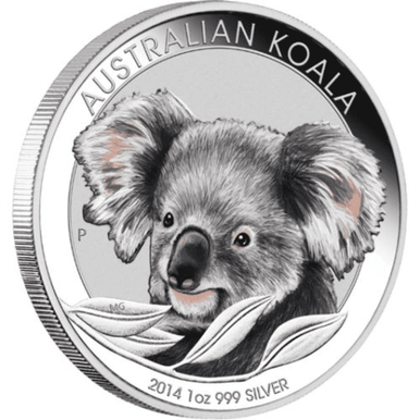 2014 $1 Australian Koala 1oz Silver Coloured Uncirculated Coin