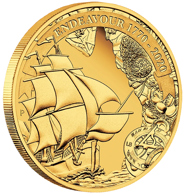 2020 $25 Voyage of Discovery Endeavour 1/4oz Gold Proof Coin