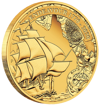 2020 $25 Voyage of Discovery Endeavour 1/4oz Gold Proof Coin
