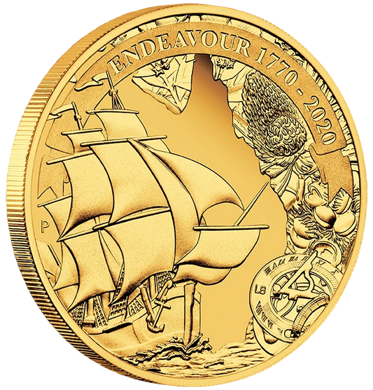 2020 $25 Voyage of Discovery Endeavour 1/4oz Gold Proof Coin